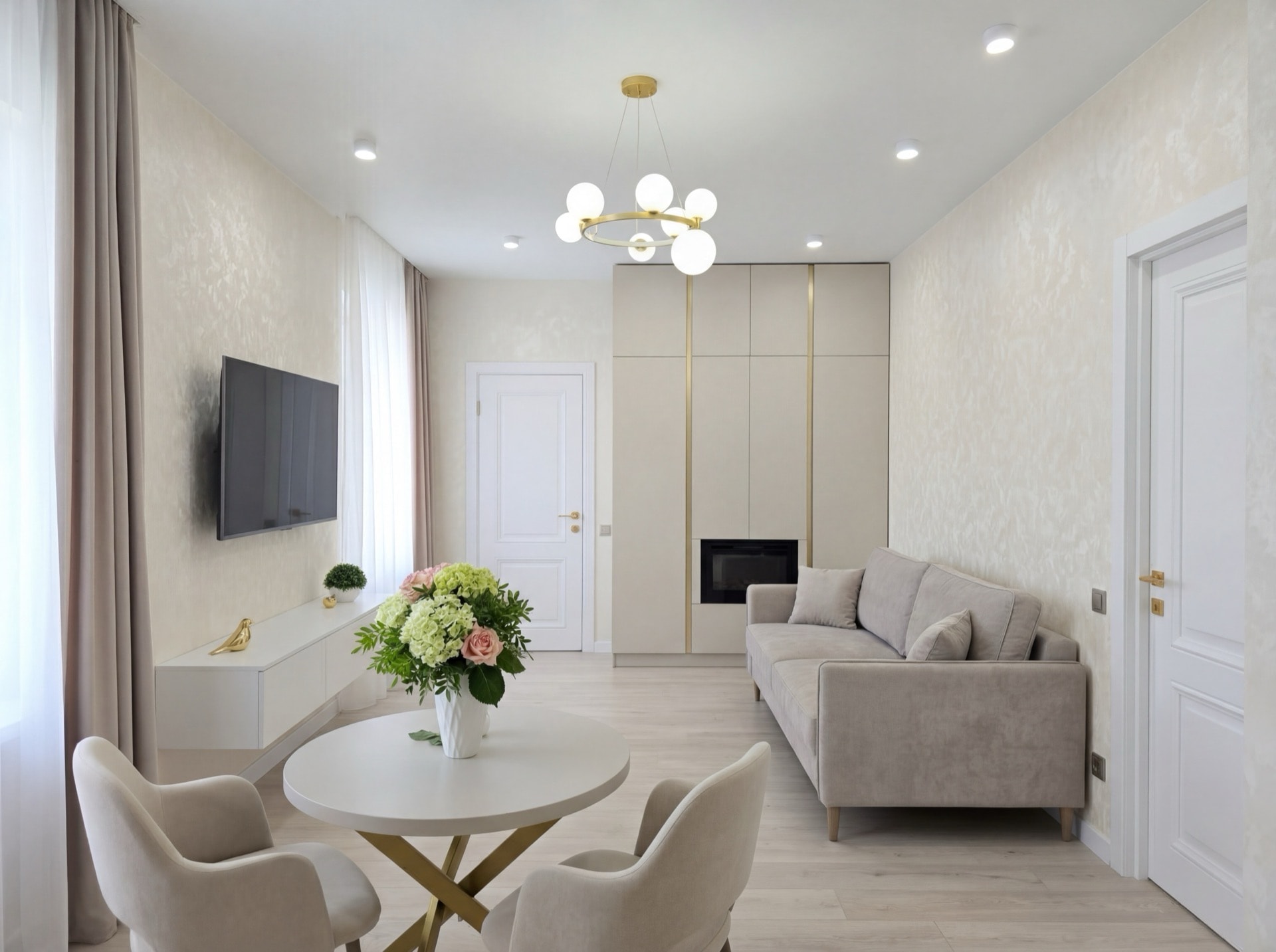 Дизайнерский интерьер квартиры под сдачу в Барнауле